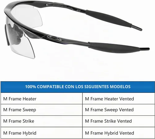 Vista 3 de Kits de goma de repuesto para gafas de sol Oakley M Frame Heater/ M Frame Sweep/M Frame Strike/M Frame Strike/M Frame Hybrid Sunglass Negro