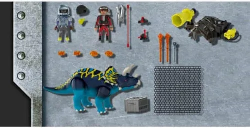 Vista 6 de Playmobil Dino Rise Triceratops: Batalla por las piedras legendarias
