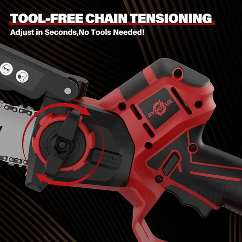 Vista 6 de Mini motosierra para batería Milwaukee M18, motosierra eléctrica inalámbrica 2 en 1 de 8 y 6 pulgadas con motor sin escobillas de 800 W y engrasador