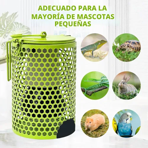 Vista 6 de Hamiledyi Bombilla de cerámica con pantalla de lámpara, protector de lámpara de calor para reptiles de 100 W, calentador de jaula de pájaros