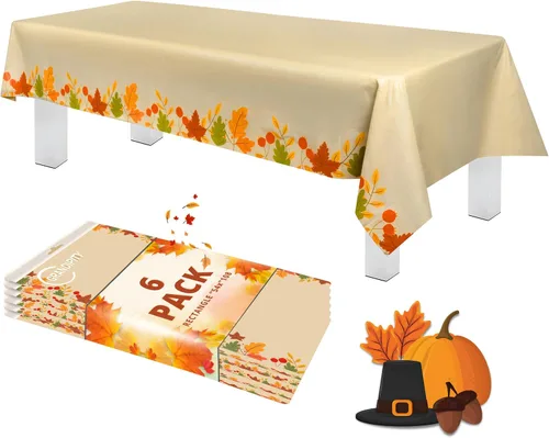 Vista 65 de Grandipity Mantel de plástico desechable de calidad prémium para fiestas con temática de globos de cumpleaños, 1 paquete, 54 x 108 pulgadas, mantel