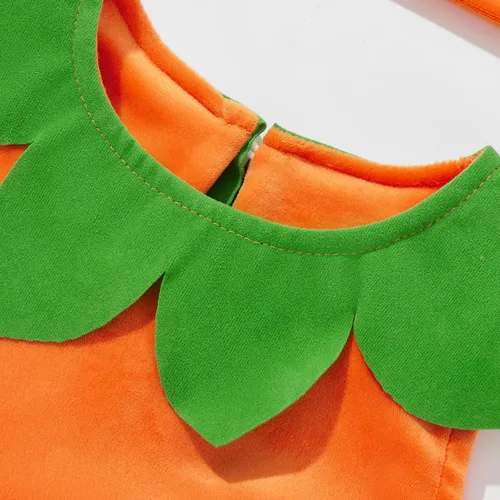 Vista 6 de Disfraz de calabaza para bebés recién nacidos disfraz de Halloween para niños disfraz de calabaza infantil traje de mameluco con capucha