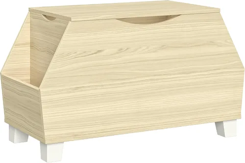 Vista 8 de RiverRidge Caja de juguetes de colección Catch-All para niños con estantes laterales para libros, organizador de almacenamiento de juguetes seguro