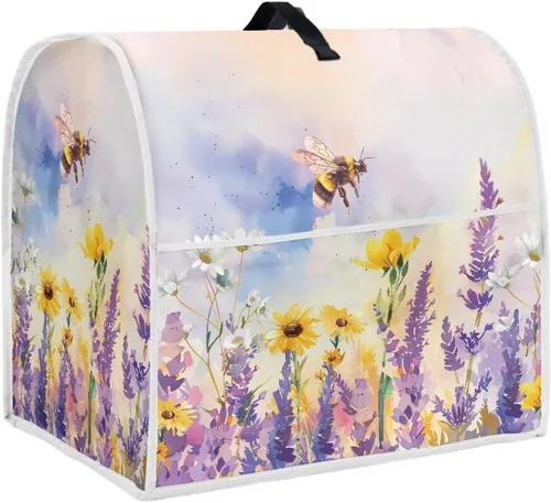 Vista 32 de Funda para batidora de pie de libélula bohemia compatible con mezclador de cocina de 4.5 a 5 cuartos de galón, a prueba de polvo, cubierta