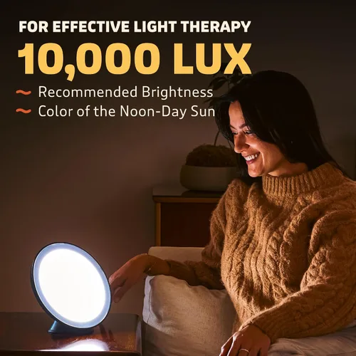 Vista 2 de Circadian Optics Lampu Lámpara de Escritorio de Terapia de Luz Brillante Como se Vio en Shark Tank Brillo Ultra Potente de 10,000 LUX