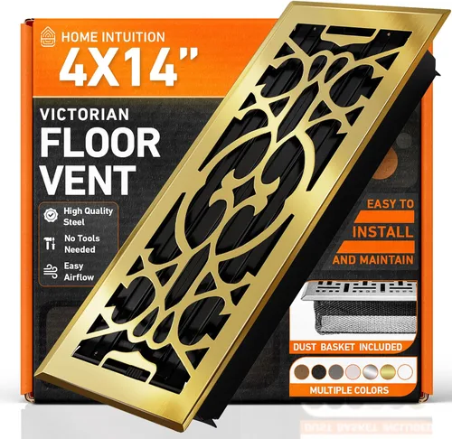 Vista 29 de Cubiertas de ventilación de piso 2X10 con trampa de malla, registro de piso con calor y aire, ventilación de piso metálica transitable para conducto