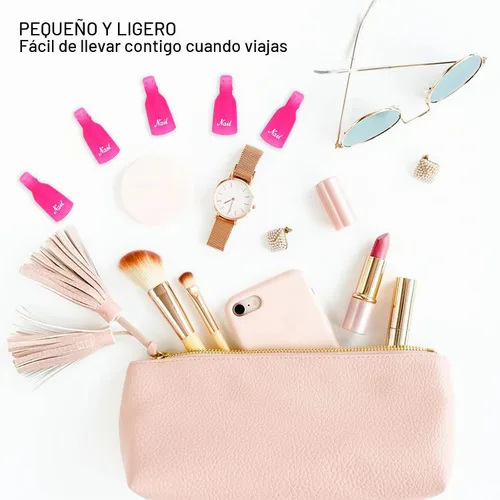 Vista 5 de 10 piezas de plástico acrílico Nail Art Soak Off Cap Clip UV Gel removedor de esmalte herramienta de envoltura de gel removedor de esmalte de uñas