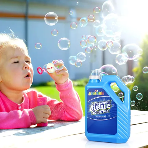 Vista 6 de Recambio de solución de burbujas de 70 onzas Solución de recarga de burbujas premium premezclada, no requiere medición, burbujas para niños