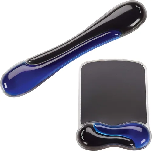Vista 15 de Kensington Duo Gel Wave Mouse Pad y reposamuñecas (K62413WW) Negro Amortiguación de gel con contorno ondulado, tamaño mediano, base