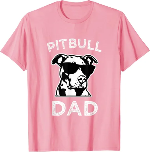 Vista 20 de Camiseta para hombre con diseño de Pitbull Dad Pit Bull Dog para hombre, Negro
