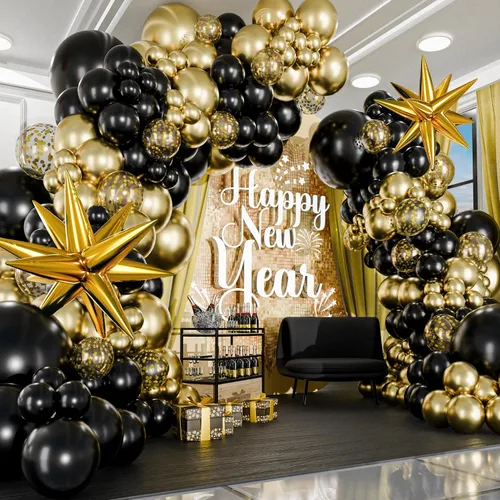 Vista 19 de Kit de arco de guirnalda de globos de mago mágico todo en 1 con snitch adicional para decoraciones de cumpleaños de mago mágico, suministros