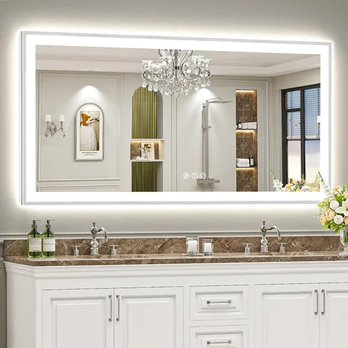 Vista 108 de 24x32 LED Bathroom Mirror, Backlit & Front Lit Lighted Mirror Retroiluminado+luz frontal