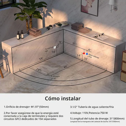 Vista 12 de Empava 59" Corner Whirlpool Tub, Jetted Bathtub for 2 Person