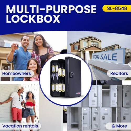 Vista 5 de KeyGuard armario para llaves con cierre de combinación, 48 ganchos, SL-8548