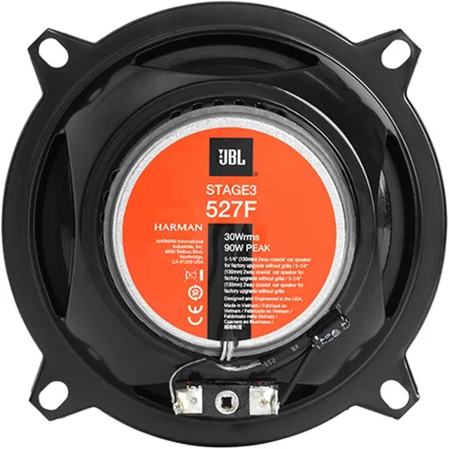Vista 4 de JBL Stage 3527F - Altavoz de audio bidireccional para automóvil de 5.25 pulgadas, sin parrilla, negro
