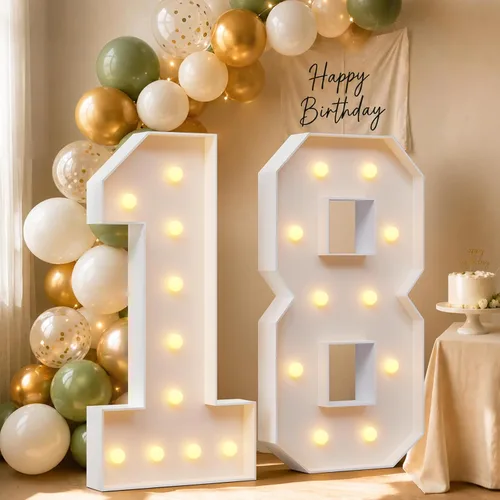 Vista 11 de imprsv Número de marquesina de 4 pies, números de mosaico para globos, marco de globos de mosaico, globo número 0 para decoración de cumpleaños 30