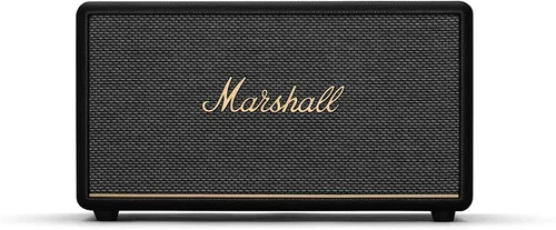 Vista 2 de Marshall Stanmore III Altavoz inalámbrico Bluetooth, negro y Emberton II altavoz Bluetooth portátil, negro y latón