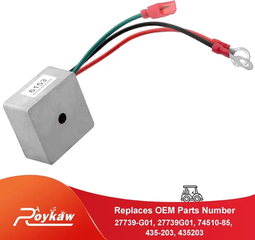 Vista 4 de Roykaw Regulador de voltaje de carrito de golf para modelos de gas EZGO 1994 en adelante, también se adapta a Club Car 1984-1991, Columbia/ParCar
