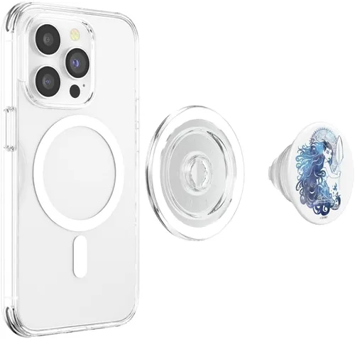 Vista 4 de Disney Moana Story In Hair PopSockets acuarela MagSafe PopGrip para iPhone
