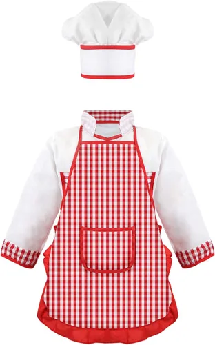 Vista 6 de Jeowoqao Conjunto de disfraces para niños, juego de rol, 11 piezas, traje de pirata, chef, trabajador de construcción, disfraz de policía para niños