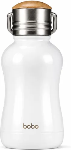 Vista 10 de YOHKOH Mini Botella de Agua Aislada al Vacío Con Tapa de Bambú - Botella de Agua Térmica de Acero Inoxidable para Mujeres, Niñas, Niños, Botella