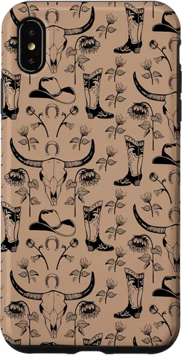 Vista 11 de Western Boho Skull, Sunflowers, Country Girls, Cowgirls Boot Case for iPhone 17