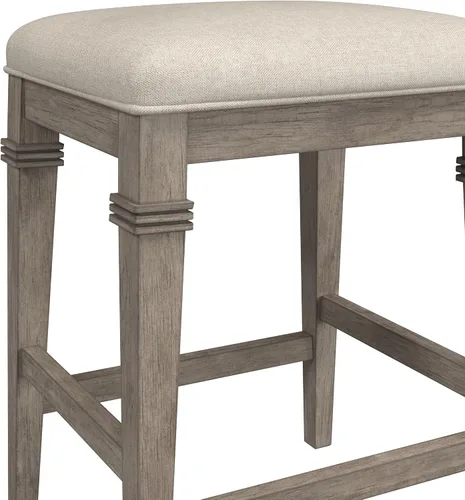 Vista 6 de Hillsdale Furniture Arabella Taburete de mostrador sin espalda, gris envejecido