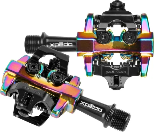 Vista 4 de XPEDO CXR - Pedales de ciclismo sin clip Entrada de doble cara, retención Posi-Lock, cuerpo de aluminio ligero, ideal para ciclocross, grava