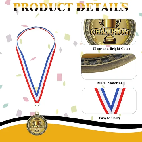 Vista 3 de XunYee 12 juegos de medallas de premios de campeón para fútbol, béisbol, fútbol, baloncesto, jugador de sóftbol, equipo MVP, campeón, regalo