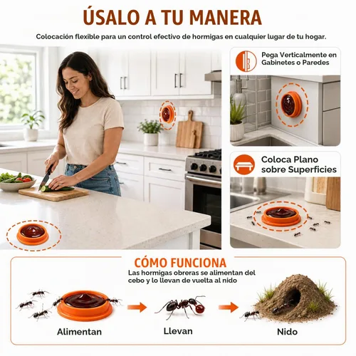 Vista 7 de Paquete de 90 cebos de gel para hormigas de larga duración, eficaces para interiores y exteriores, fórmula de gel para control de azúcar, carpintero