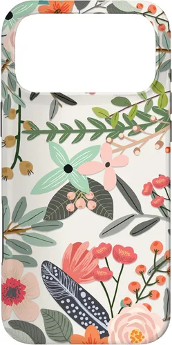 Vista 22 de Cute Colorful Garden Botanical Floral Pattern Case for iPhone 17
