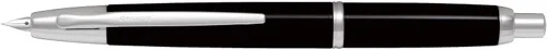Vista 10 de Pilot Pluma estilográfica Decimo sin tapa, cuerpo negro, punta M (FCT-15SR-B-M)