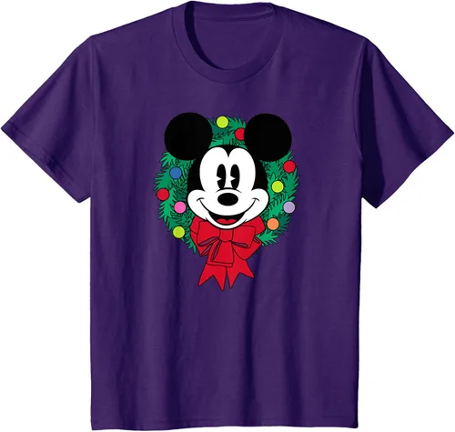 Vista 18 de Amazon Essentials Camiseta navideña festiva de Mickey Mouse para hombre, color azul, talla S Blanco