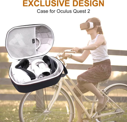 Vista 8 de LTGEM EVA Hard Case for Oculus Quest 2 Advanced All-in-One Virtual Reality Headset Black