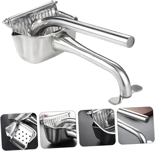 Vista 4 de Stainless Steel Manual Fruit Juicer Squeezer for Citrus Lemons Limes and Oranges Ergonomic Handle Labor-saving Citrus Press for Household Use Easy