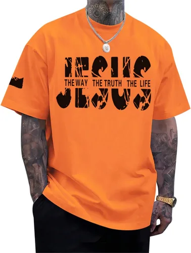 Vista 10 de Camisas de fe cristiana de Jesús para hombres, con versículo bíblico religioso, cruz religiosa, camiseta inspiradora, camisetas gráficas de gran