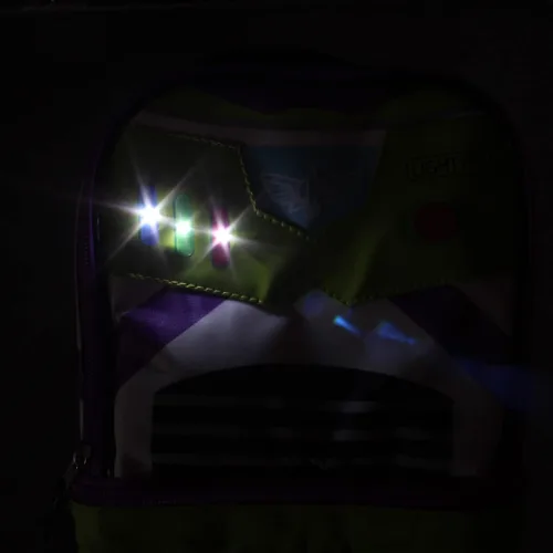 Vista 4 de AI ACCESSORY INNOVATIONS Toy Story Buzz Lightyear - Bolsa de almuerzo con doble compartimiento aislado con luz de 10 pulgadas