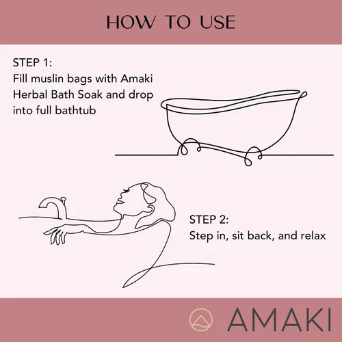Vista 5 de Juego de flores y sales de baño Amaki Skincare con aceite esencial lavanda, pétalos de rosa, lavanda, caléndula y flores de manzanilla (2 paquete)