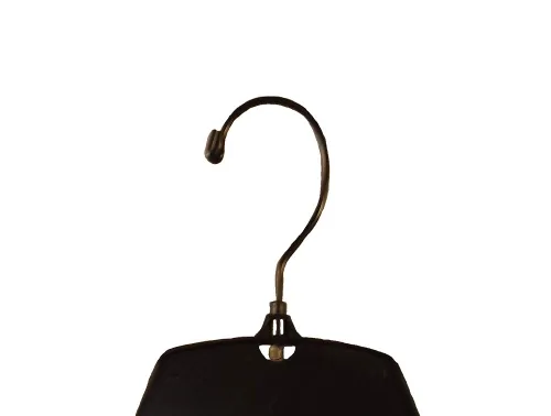 Vista 9 de NAHANCO 25500BHMG - Percha de plástico para camisa/vestido con gancho giratorio negro y hombros antideslizantes moldeados, peso pesado, 17 pulgadas