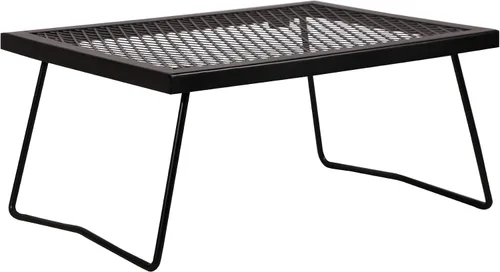 Vista 9 de REDCAMP Parrilla Plegable de Camping 2 en 1, Parrilla Plegable de Mesa para Cocina al Aire Libre con Fuego Descubierto para Acampar, Parrilla