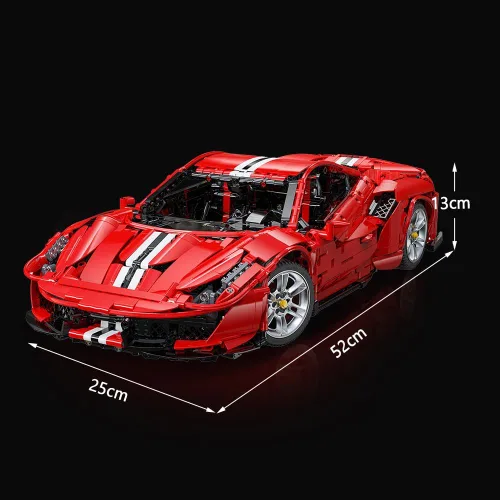 Vista 9 de CaDA Master C61042W Kit de Construcción de Super Coche, Coche de Control Remoto MOC, Juego de Bloques de Coche de Escala Coleccionista RC 1:8