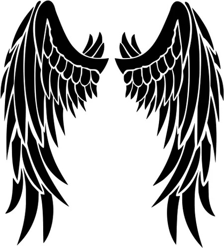 Vista 2 de Angel Wings Design Auto Car Racing - Calcomanía para casco de motocicleta, 5 pulgadas, color negro