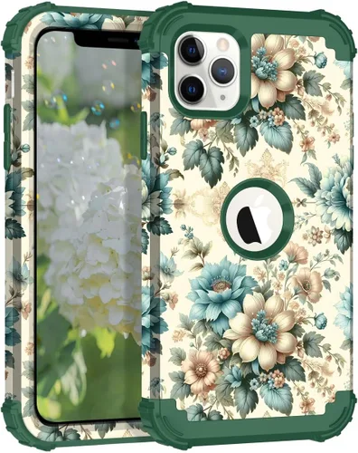 Vista 14 de Hocase Funda para iPhone SE 2022/2020, resistente a prueba de golpes, de plástico duro+goma de silicona, funda protectora híbrida para iPhone SE