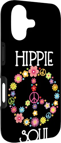 Vista 3 de Hippie Soul Flower Power Floral Peace Sign 60s 70s Gift Case for iPhone 17