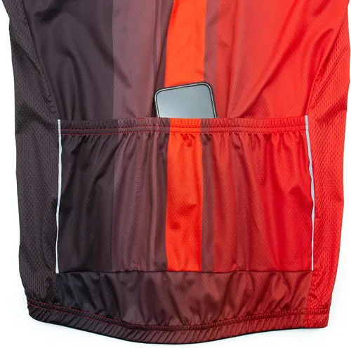 Vista 24 de Conjunto de ropa de ciclismo para hombre, manga larga, jersey de ciclismo con cremallera, bolsillo, traje de bicicleta, pantalones con babero de gel
