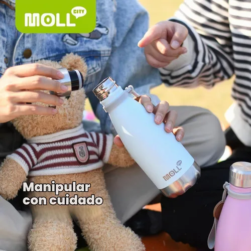 Vista 3 de Botella de Agua de 9 oz para Niños - Botella de Agua Pequeña de Acero Inoxidable para la Escuela con Aislamiento al Vacío de Metal a Prueba de Fugas