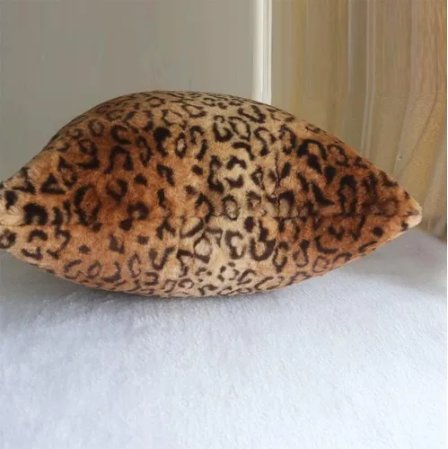 Vista 7 de Almohadas Decorativas de Piel Sintética, Juego de 2 Fundas de Almohada Cuadradas Decorativas para Sofá, Estampado de Leopardo Guepardo Funda