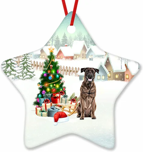 Vista 109 de Prezzy Airedale Terrier - Adorno para decoración de árbol de Navidad, regalos lindos para amantes de los perros, para familiares y amigos, nuevo