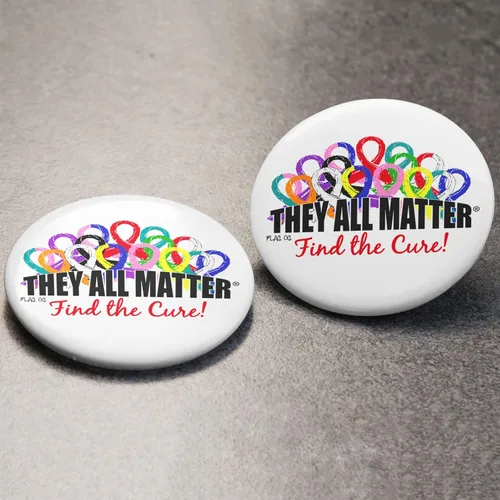 Vista 5 de Todos ellos Matter Cancer Awareness botonesPinsBadges WMulti Lazos, 10-pack