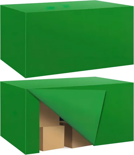 Vista 71 de Paquete de 2 manteles ajustados para mesa rectangular de 4 pies, 48 x 24 pulgadas, cubiertas de mesa verde manzana, tela de poliéster resistente al